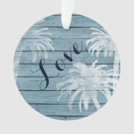 Gepersonaliseerde Koppels Strand Palm Trees op Hou Ornament