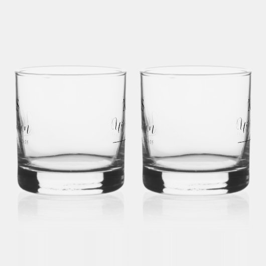 Gepersonaliseerde Koppels Whiskey Bril (Set van TW Whisky Glas (Links)
