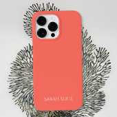 Gepersonaliseerde koraal effen kleur Case-Mate iPhone case