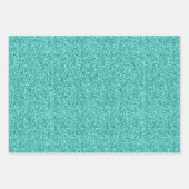Gepersonaliseerde koraalroze turquoise Glitter Swe Inpakpapier Vel (Voorkant 2)