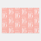 Gepersonaliseerde koraalroze turquoise Glitter Swe Inpakpapier Vel (Voorkant)