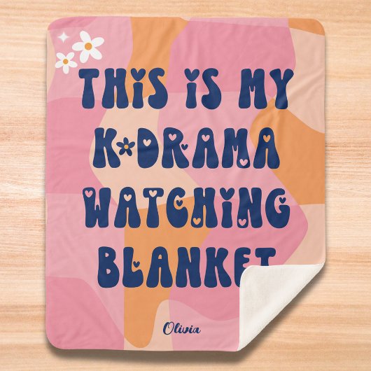 Gepersonaliseerde Koreaanse Drama Lover KDrama kij Sherpa Deken