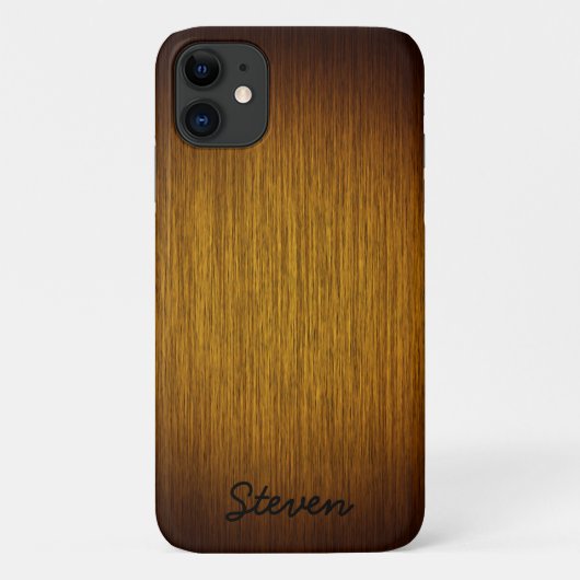 Gepersonaliseerde korrelige tabak Sunburst Wood Case-Mate iPhone Case (Achterkant)