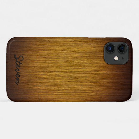 Gepersonaliseerde korrelige tabak Sunburst Wood Case-Mate iPhone Case (Achterkant (horizontaal))