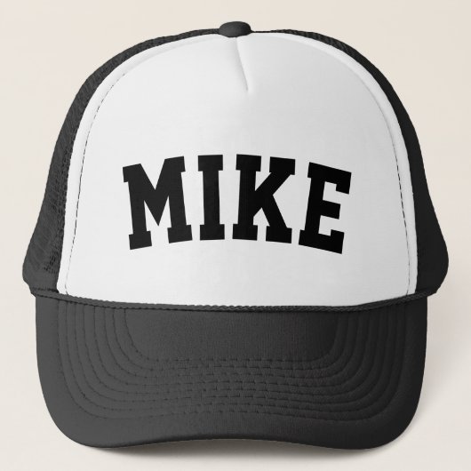 Gepersonaliseerde korte naam zwart trucker pet (Voorkant)