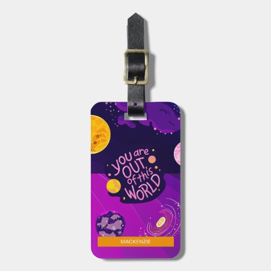 Gepersonaliseerde kosmische offerte Bagagelabel (Voorkant verticaal)