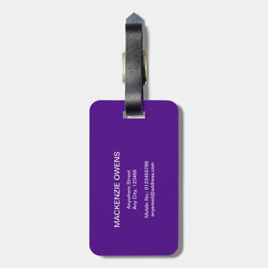 Gepersonaliseerde kosmische offerte Bagagelabel (Achterkant verticaal)