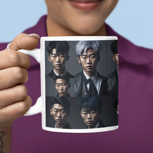 Gepersonaliseerde Kpop Idol Group Foto Koffiemok