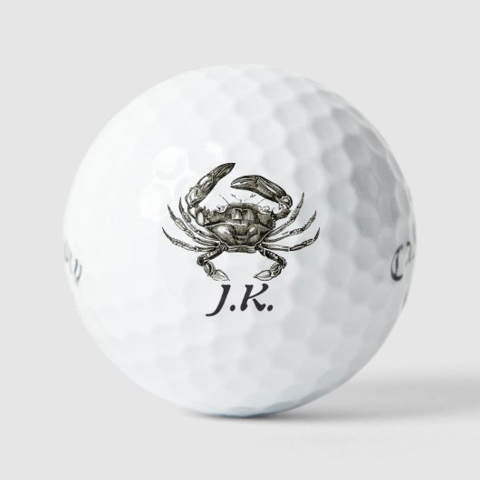 Gepersonaliseerde krab ontwerp Callaway golfballen (Voorkant)