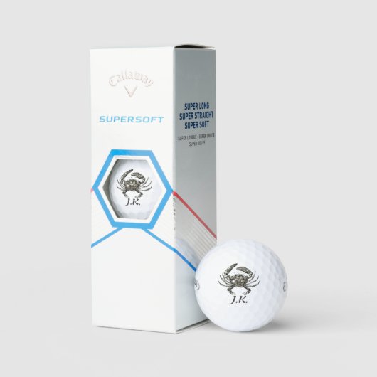 Gepersonaliseerde krab ontwerp Callaway golfballen (Verpakking)