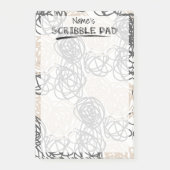 Gepersonaliseerde krabbelpad (tan/houtskool) post-it® notes (Voorkant)