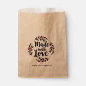 Gepersonaliseerde Kraft gemaakt met liefde Bedankzakje (Voorkant)