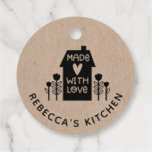 Gepersonaliseerde Kraft Homemade with Love Bedankjes Labels (Achterkant)