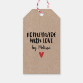 Gepersonaliseerde Kraft Homemade with Love Cadeaulabel (Voorkant)