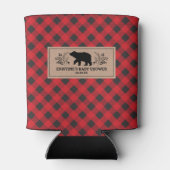 Gepersonaliseerde Kraft houthakker Buffalo Plaid Blikjeskoeler (Achterkant)