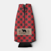 Gepersonaliseerde Kraft houthakker Buffalo Plaid Flesjeskoeler (Achterkant)