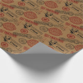 Gepersonaliseerde Kraft, kerstpostzegels Cadeaupapier (Hoek)