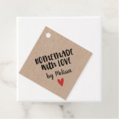 Gepersonaliseerde kraft zelfgemaakt met liefde cad bedankjes labels (In situ)
