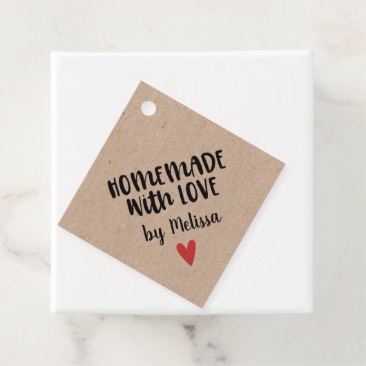 Gepersonaliseerde kraft zelfgemaakt met liefde cad bedankjes labels (In situ)