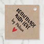 Gepersonaliseerde kraft zelfgemaakt met liefde cad bedankjes labels (Achterkant)