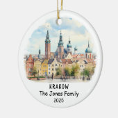 Gepersonaliseerde Krakau Ornament, Polen Keramisch Ornament (Links)