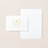 Gepersonaliseerde krans monogram Initiaal, Folie Kaarten (Display)