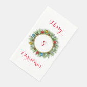 Gepersonaliseerde krans papier gasthanddoek servet (Hoek)