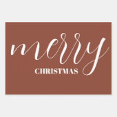 Gepersonaliseerde Krans Vrolijk Kerstfeest Terraco Inpakpapier Vel (Voorkant 2)