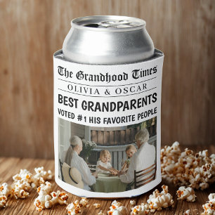 gepersonaliseerde krant   Beste grootouder cadeau Blikjeskoeler