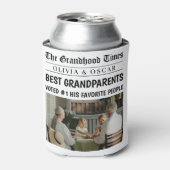 gepersonaliseerde krant | Beste grootouder cadeau Blikjeskoeler (Blikje Voorkant)