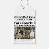 gepersonaliseerde krant | Beste grootouder cadeau Cadeaulabel (Voorkant)