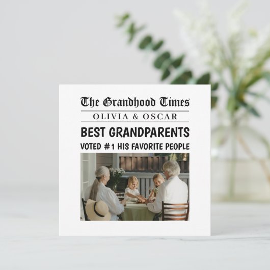 gepersonaliseerde krant | Beste grootouders (Staand voorkant)