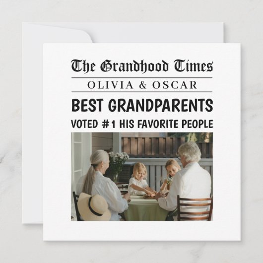 gepersonaliseerde krant | Beste grootouders (Voorkant)