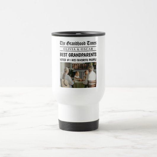 gepersonaliseerde krant | Beste grootouders cadeau Reisbeker (Center)