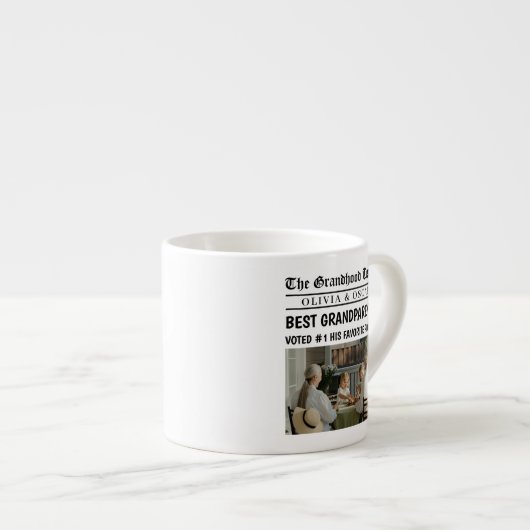 gepersonaliseerde krant | Beste grootouders Espresso Kop (Voorkant rechts)