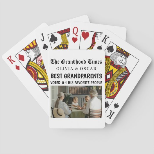 gepersonaliseerde krant | Beste grootouders Pokerkaarten (Achterkant)