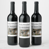 gepersonaliseerde krant | Beste grootouders Wijn Etiket (Flessen)