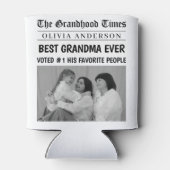 gepersonaliseerde krant | Beste oma ooit Blikjeskoeler (Achterkant)