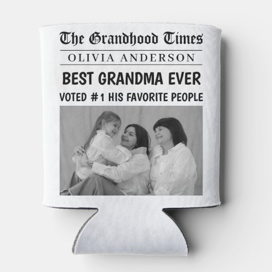 gepersonaliseerde krant | Beste oma ooit Blikjeskoeler (Achterkant)