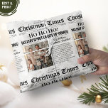 Gepersonaliseerde krant Christmas Wrapping Paper Cadeaupapier<br><div class="desc">Wikkel uw geschenken in stijl dit vakantieseizoen met onze gepersonaliseerde krant Christmas Wrapping Paper! Dit unieke inpakpapier is voorzien van een aanpasbaar ontwerp dat een persoonlijk tintje aan uw cadeaus toevoegt. Perfect voor het verspreiden van vakantie juichen, elk blad toont feestelijke koppen en charmante vakantie graphics. Ideaal voor familie, vrienden...</div>