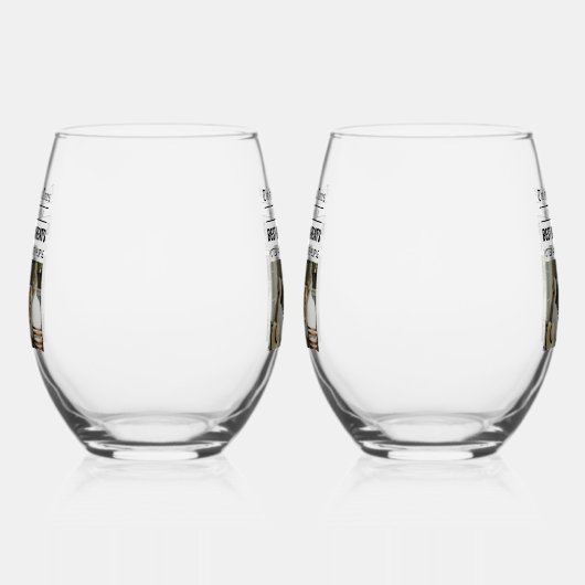 Gepersonaliseerde krant Kop Grootouders Gift Wijnglas Zonder Voet (Links)