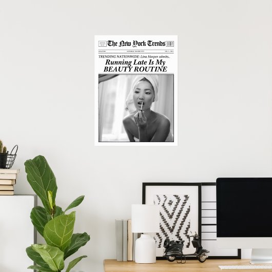 Gepersonaliseerde krant Trendy Print Beter Laat (Thuiskantoor)