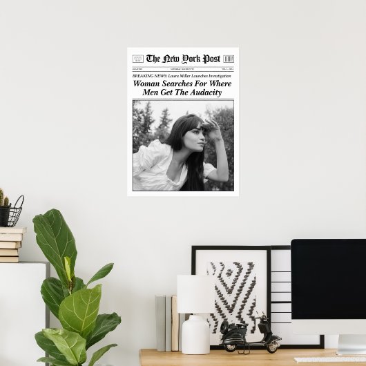 Gepersonaliseerde krant Trendy Print Mannen Audaci (Thuiskantoor)