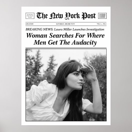 Gepersonaliseerde krant Trendy Print Mannen Audaci (Voorkant)