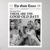 Gepersonaliseerde krantenprint 'De goede oude tijd Poster (Voorkant)