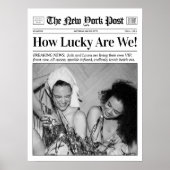 Gepersonaliseerde krantenprint 'Hoe gelukkig zijn  Poster (Voorkant)