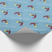 Gepersonaliseerde kreeft Lobster die Saxophone spe Cadeaupapier (Hoek)