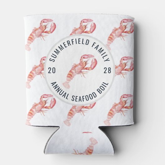 Gepersonaliseerde kreeft rivierkreeft feestje zeev blikjeskoeler (Achterkant)