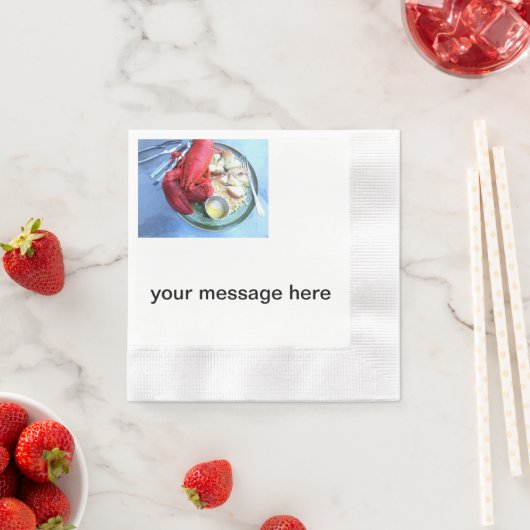 gepersonaliseerde kreeft servetten (Insitu)