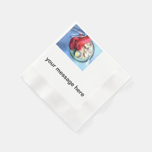 gepersonaliseerde kreeft servetten (Hoek)